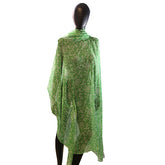Sheer Long Skirt Bathing Suit Cover Up (Green Floral) - Reta